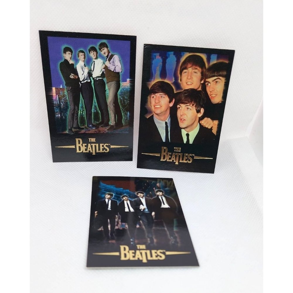 3 Vintage 1996 Apple Corps Limited Beatles Collectible Trading Card Bundle